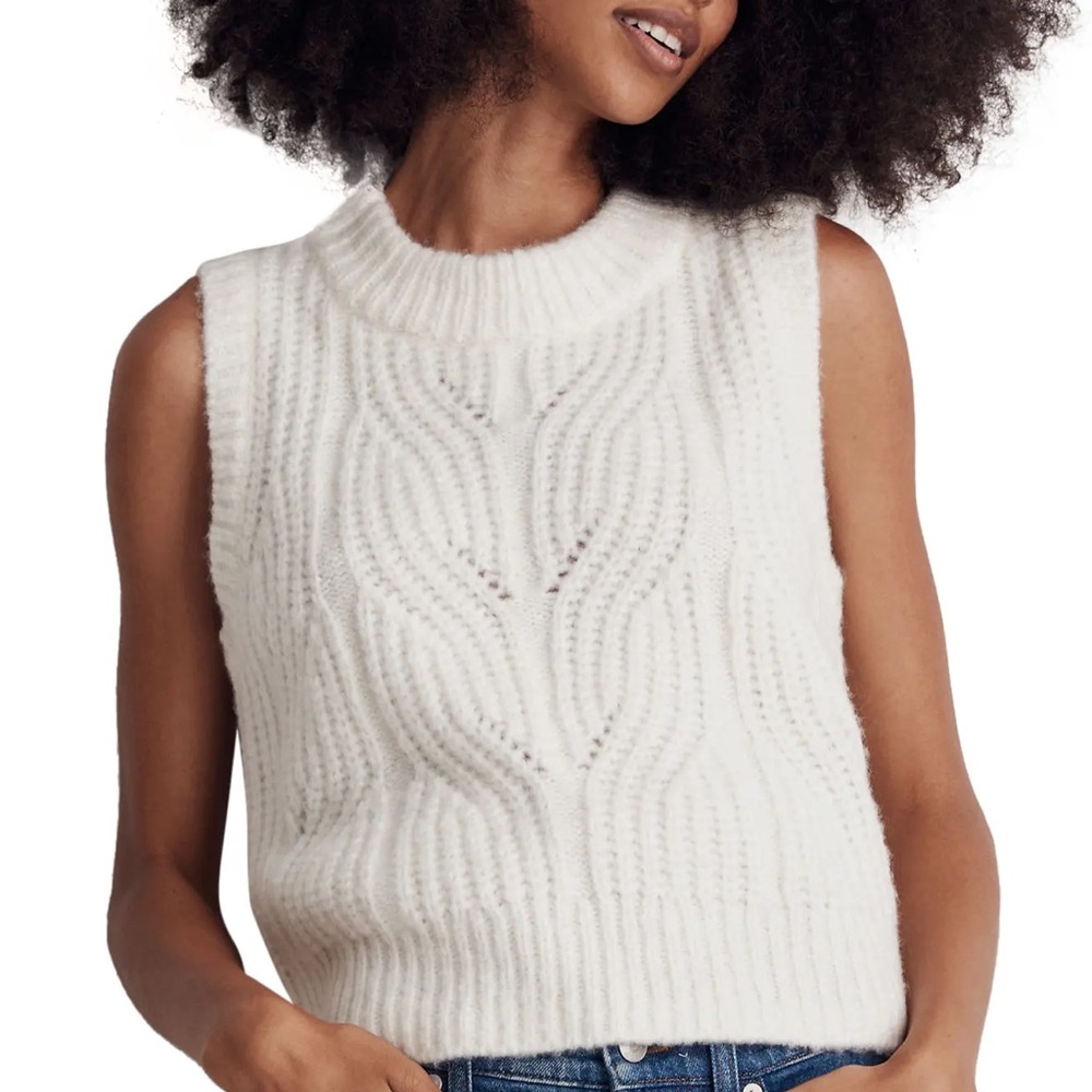 Madewell Knowe Pointelle Sweater Vest